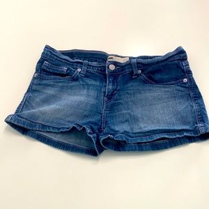 Levi’s dark denim shorts